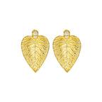 Party Irregular CZ Leaves 925 Sterling Silver Stud Earrings