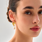 Large Irregular Natural Pearl Knot Lightweight 999 Sterling Silver Stud Fine Jewelry Earrings for Women(Pre-Sale) Electroforming