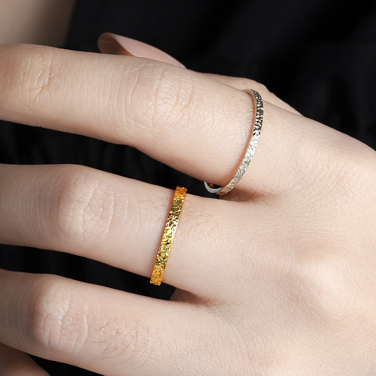 Simple Shining 925 Sterling Silver Adjustable Stacker Ring