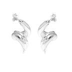 Large Irregular Natural Pearl Knot Lightweight 999 Sterling Silver Stud Fine Jewelry Earrings for Women(Pre-Sale) Electroforming