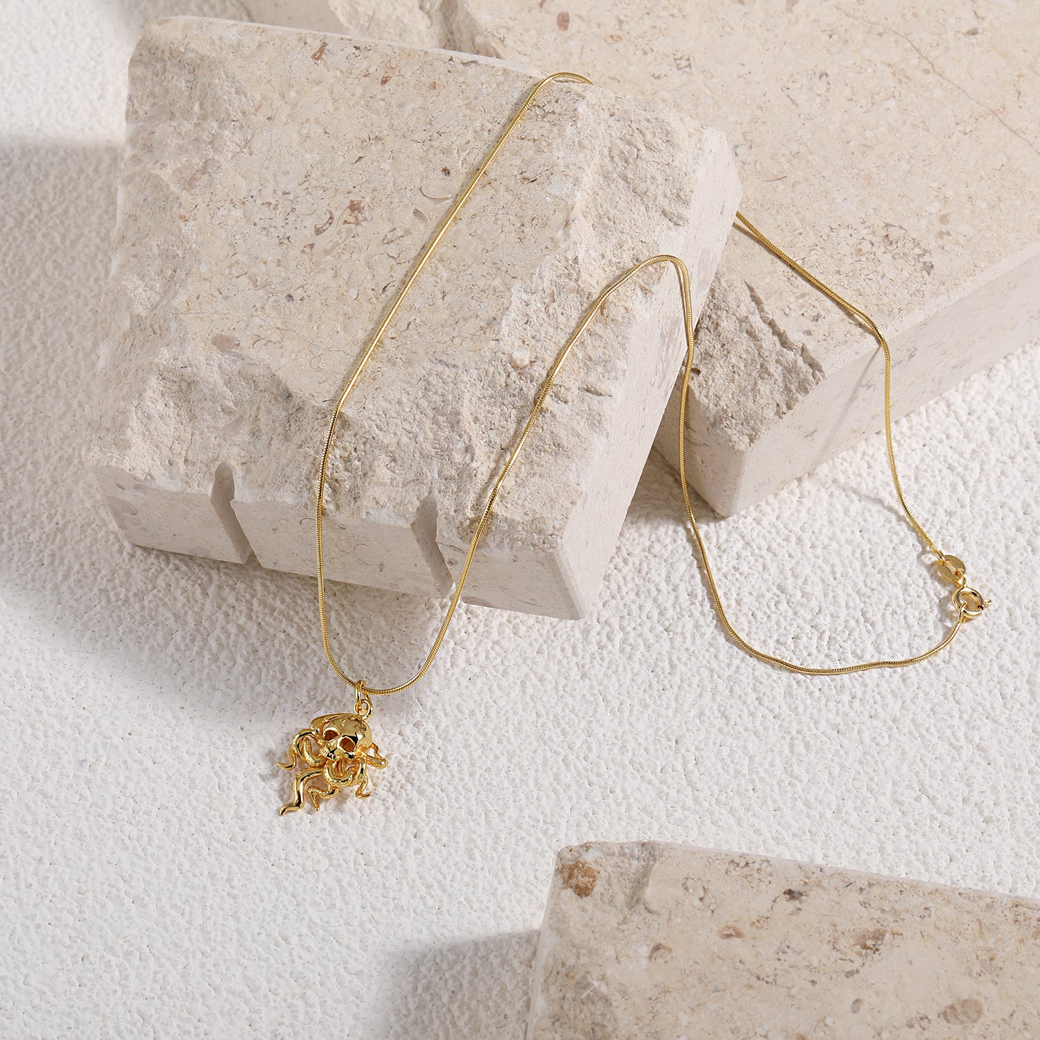 Party Terrifying Skull Head 925 Sterling Silver Necklace