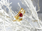 Vintage Gold Statement Ring - Pine Tree Branch Design-4