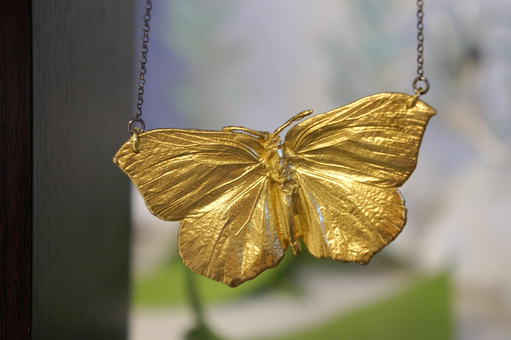 Gold Butterfly Necklace, 18K Gold-Plated Sterling Silver Jewelry, Gold Pendant, Handmade Jewelry, Gift for Her, Birthday Gift for Women-3