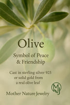 Olive Leaf Bracelet: Artisan Crafted Eco Jewelry (Silver, Gold Plated)-2