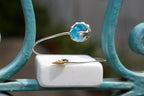 Summer Bracelet: Recycled Sterling Silver with Blue Murano - Adjustable Fit-4