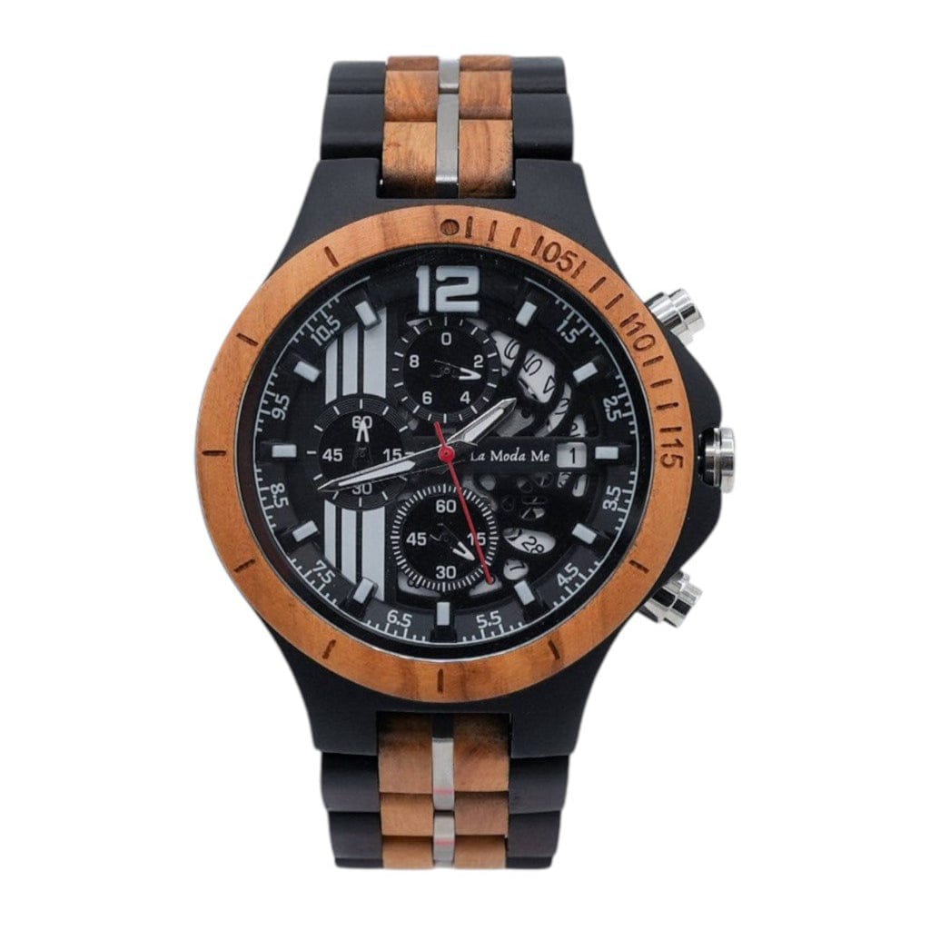 Watch Templer Knight Zebrawood - Eco-Friendly Wooden Timepiece-2