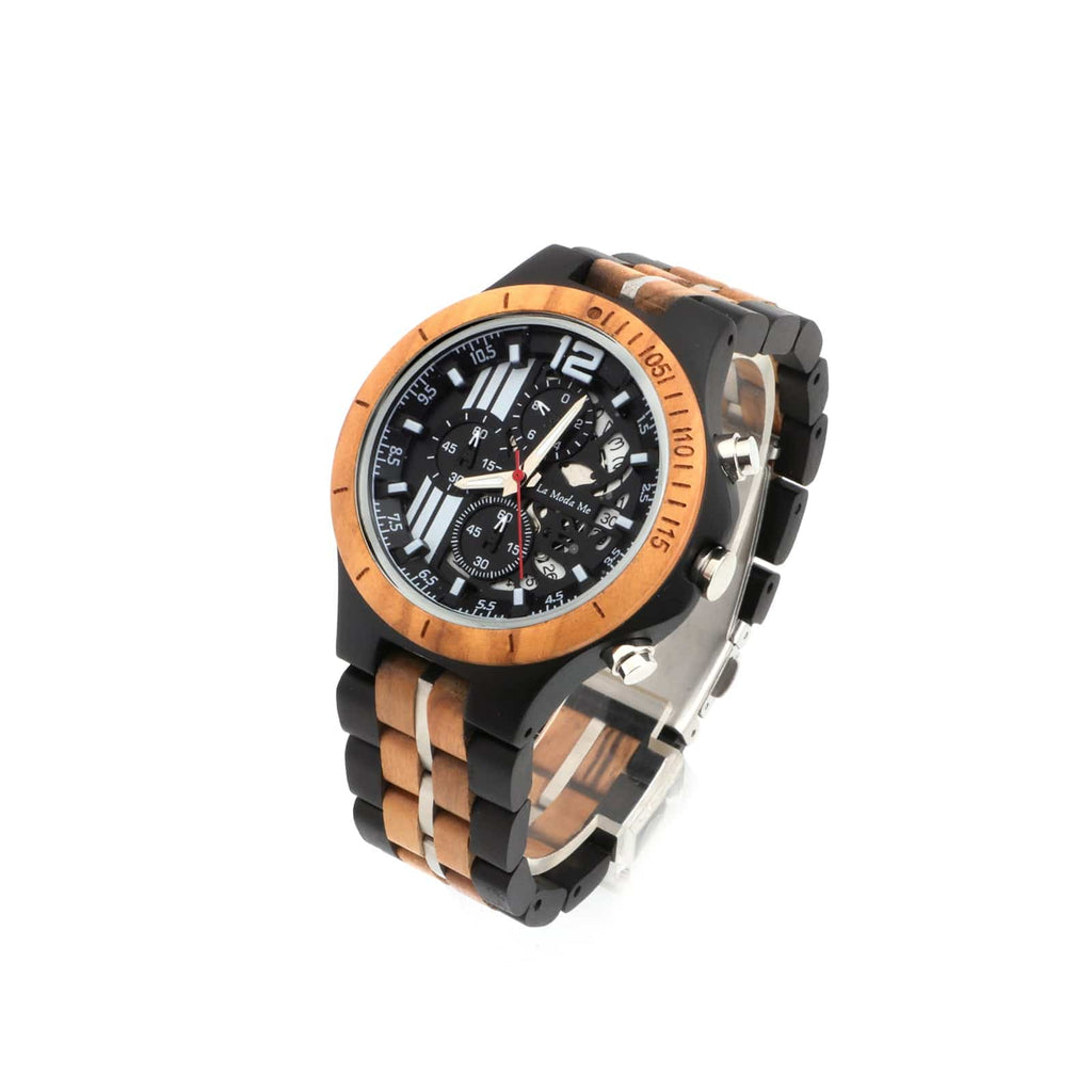 Watch Templer Knight Zebrawood - Eco-Friendly Wooden Timepiece-4